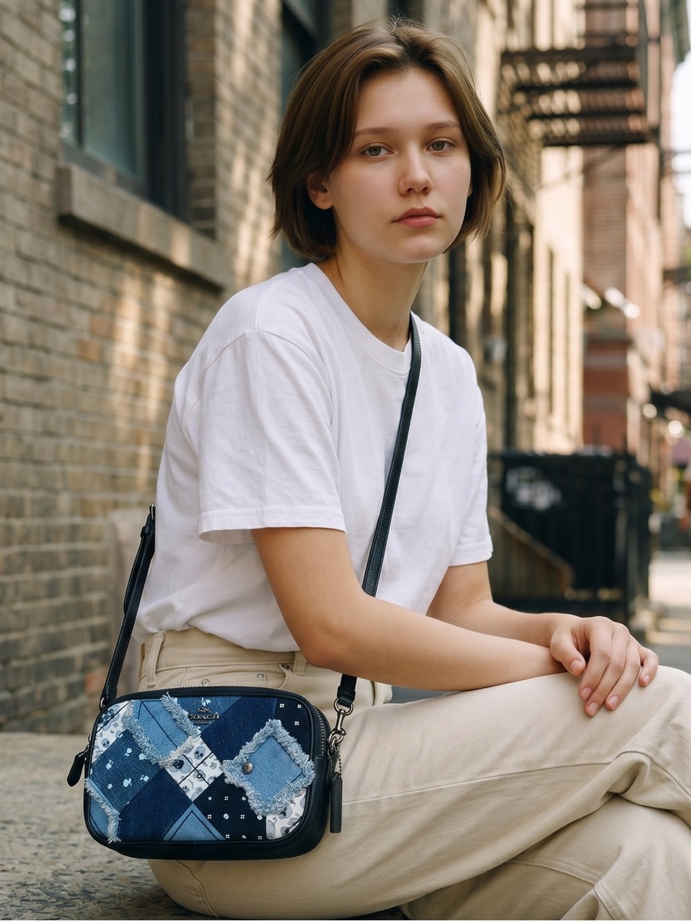 Coach Canyon Quilt Denim Crossbody